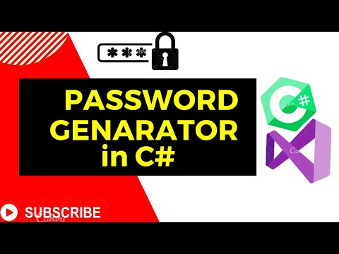 How to make a Password Generator in C#
