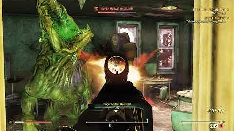 FO76 PTS - Emptying a full (bloodied) Handmade clip to a lv50 Super Mutant