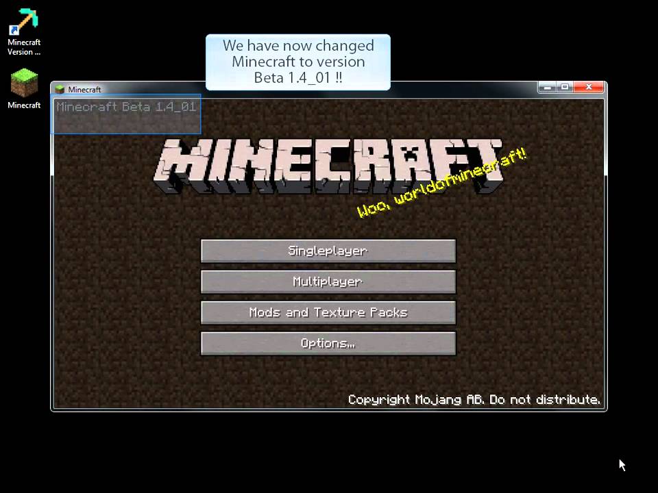 Minecraft Version Changer by flippit - changes Minecraft to any version