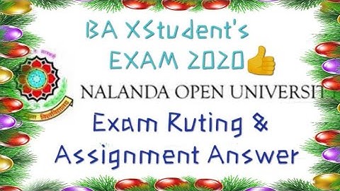 Nalanda open university Ruting & Assignment 2020👍