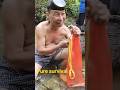 Primitive spearfishing skills are CRAZY! 😲🪵#shorts #survival #primitive #fishing #skills #viral
