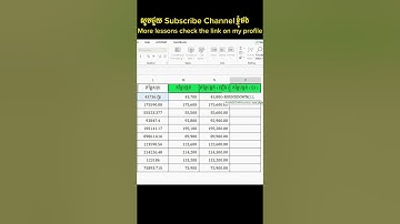 រូបមន្ដ Rounddown | Using Round in excel @bunthoeurnofficial #shorts