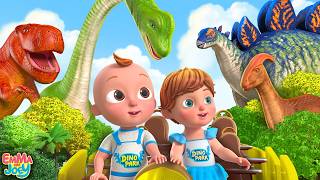 dinosaur park roller coaster ride safari animals emma joey