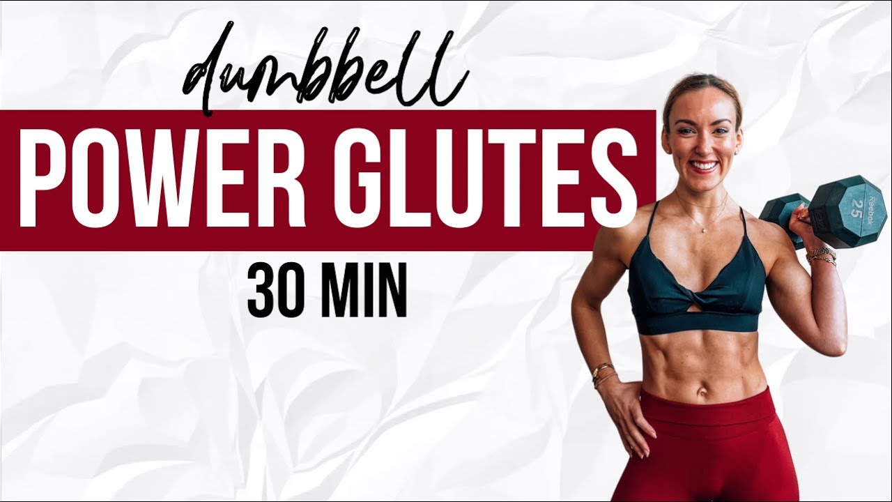 30 Min GLUTES Workout With Dumbbells & Booty Band at Home