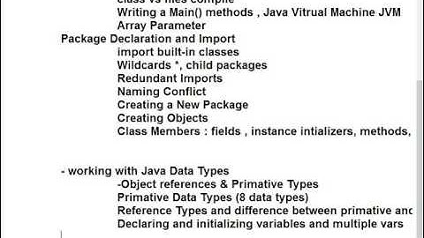 17 JavaCourse OCA 1Z0 808 Java Data Types   Declaring and initializing variables and multiple vars I