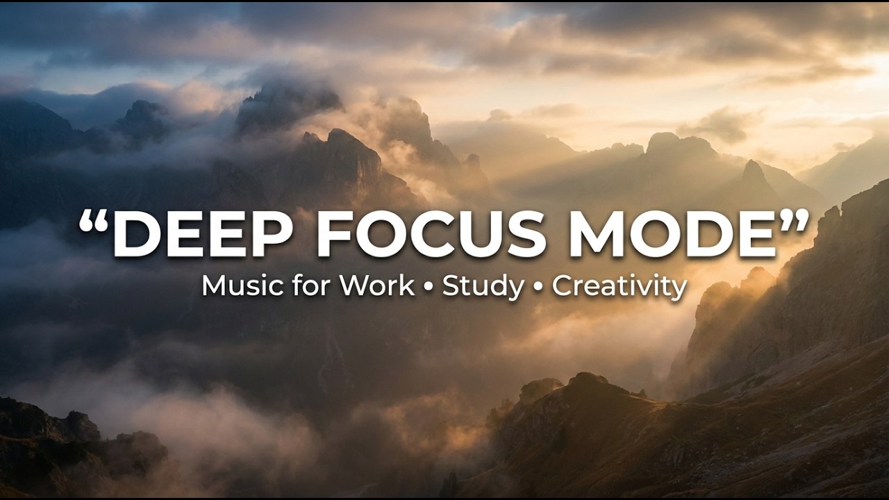 Inspiring Deep Focus Music 🎧 1 Hour Cinematic Ambient for Concentration, Study, Work & Creativity