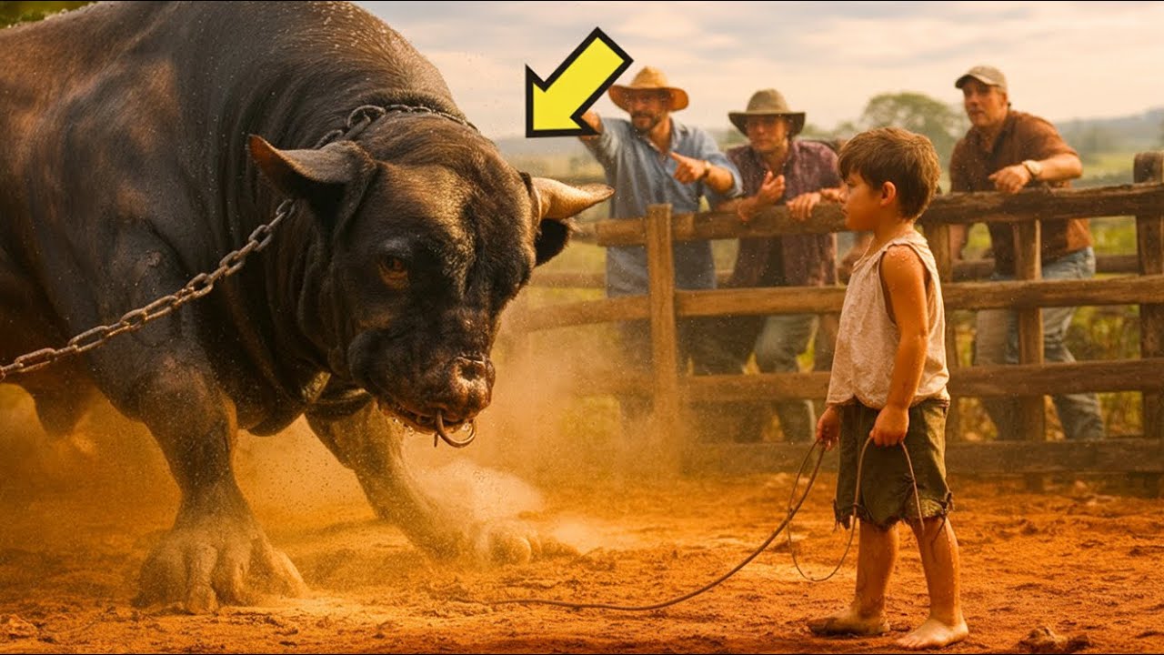 الجميع كانوا يخافون من أشرس ثور في المزرعة… حتى غيّر ابن الحارس كل شيء