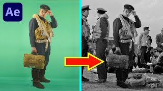 How to ADD YOURSELF into historical movies or footage! | After Effects Tutorial