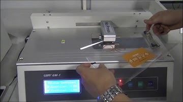GM 1 Coefficient of Friction Tester Operation VideoGBPI