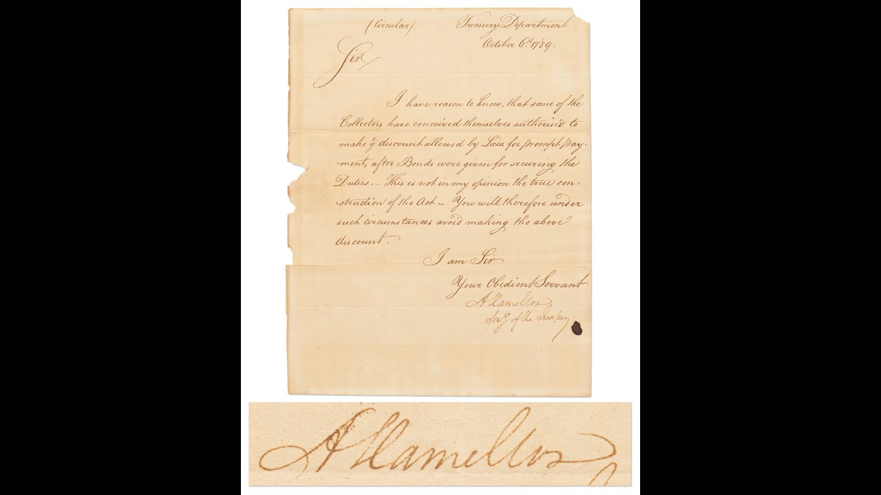 Alexander Hamilton Autographs – Appraisal Guide
