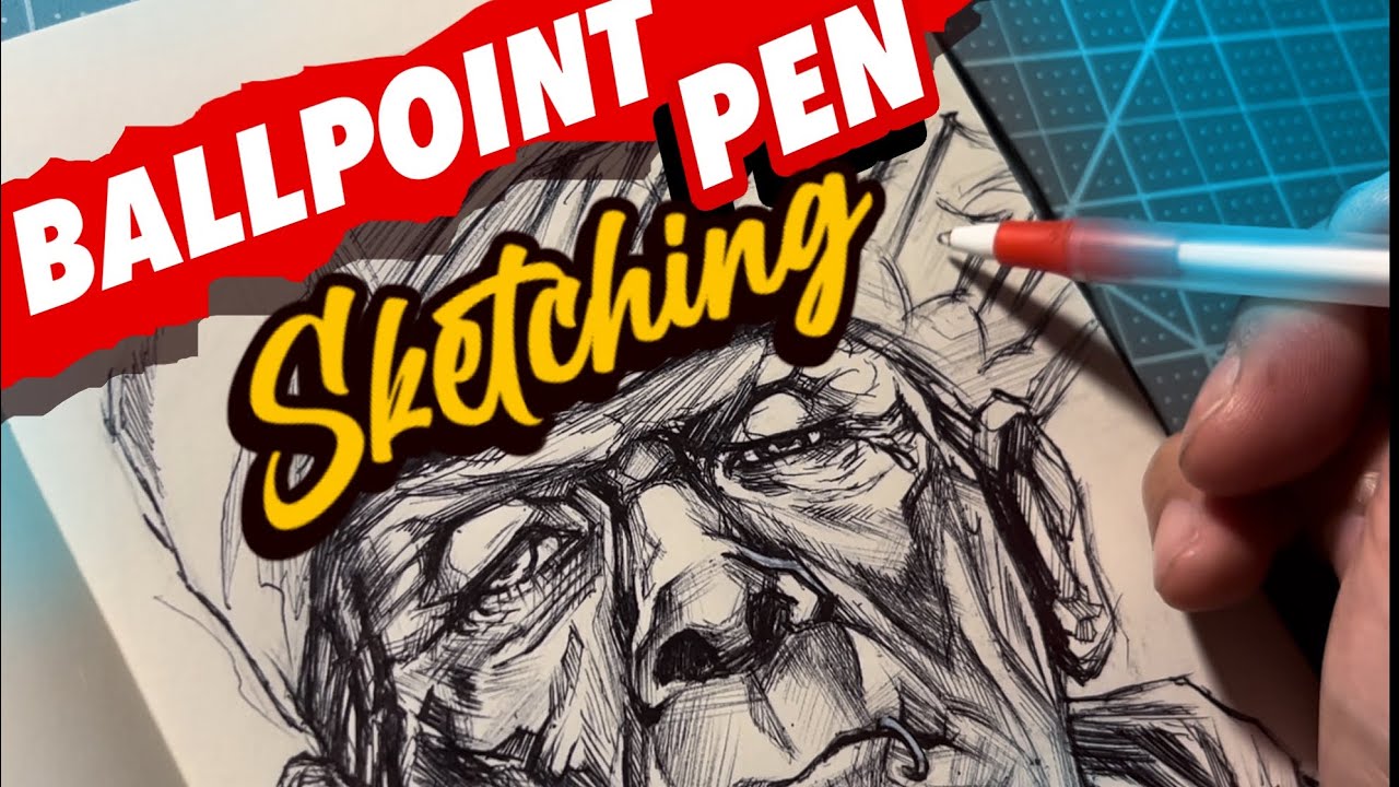 SKETCHBOOK DRAWING SESSION | BALLPOINT PEN SKETCHING - YouTube