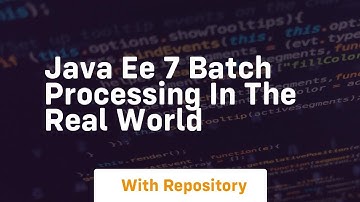 Java ee 7 batch processing in the real world