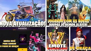URGENTE!! NOVA ATUALIZAÇÃO! NOVO PERSONAGEM E PARCERIA, DEMON SLAYER, PASSE E ROUPA DE GRAÇA E MAIS!