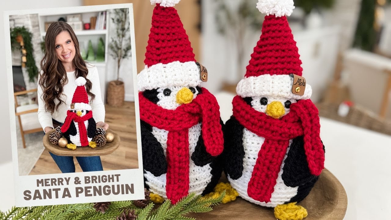 Merry & Bright Santa Penguin – Free Christmas Crochet Pattern