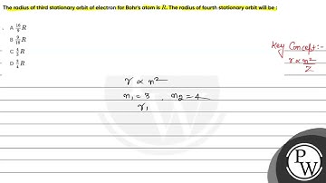 The radius of third stationary orbit of electron for Bohr