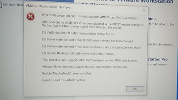 How to fix amd-v is disabled  in  vmware software easy method|