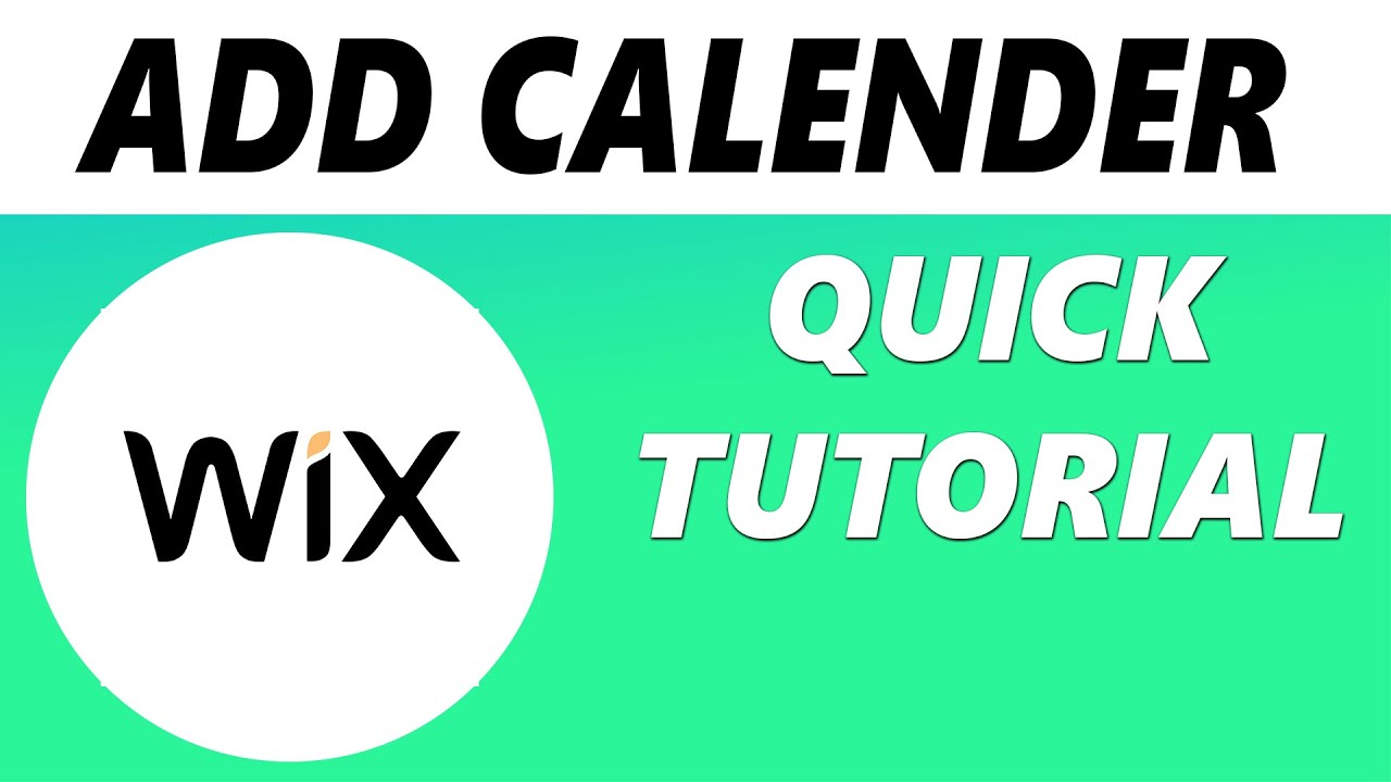 How To Add A Calendar On Wix Website Simple YouTube