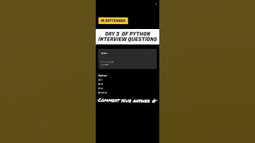 Day 3 | Python Interview prep | Tricky Question #shorts #shortvideo #ytshorts #effectking #trending