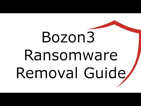 Bozon3 Virus Ransomware Removal
