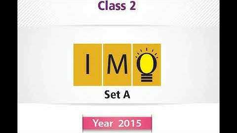 IMO Class 2  l Question Paper 2015 . Set A (Question 01 -20) Part 1
