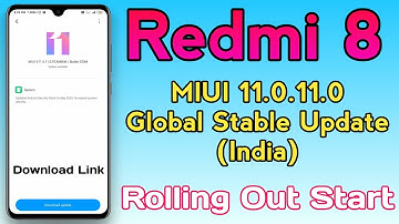Redmi 8 MIUI 11.0.11.0 Global Stable Update (India) Rolling Out Start | Download Link
