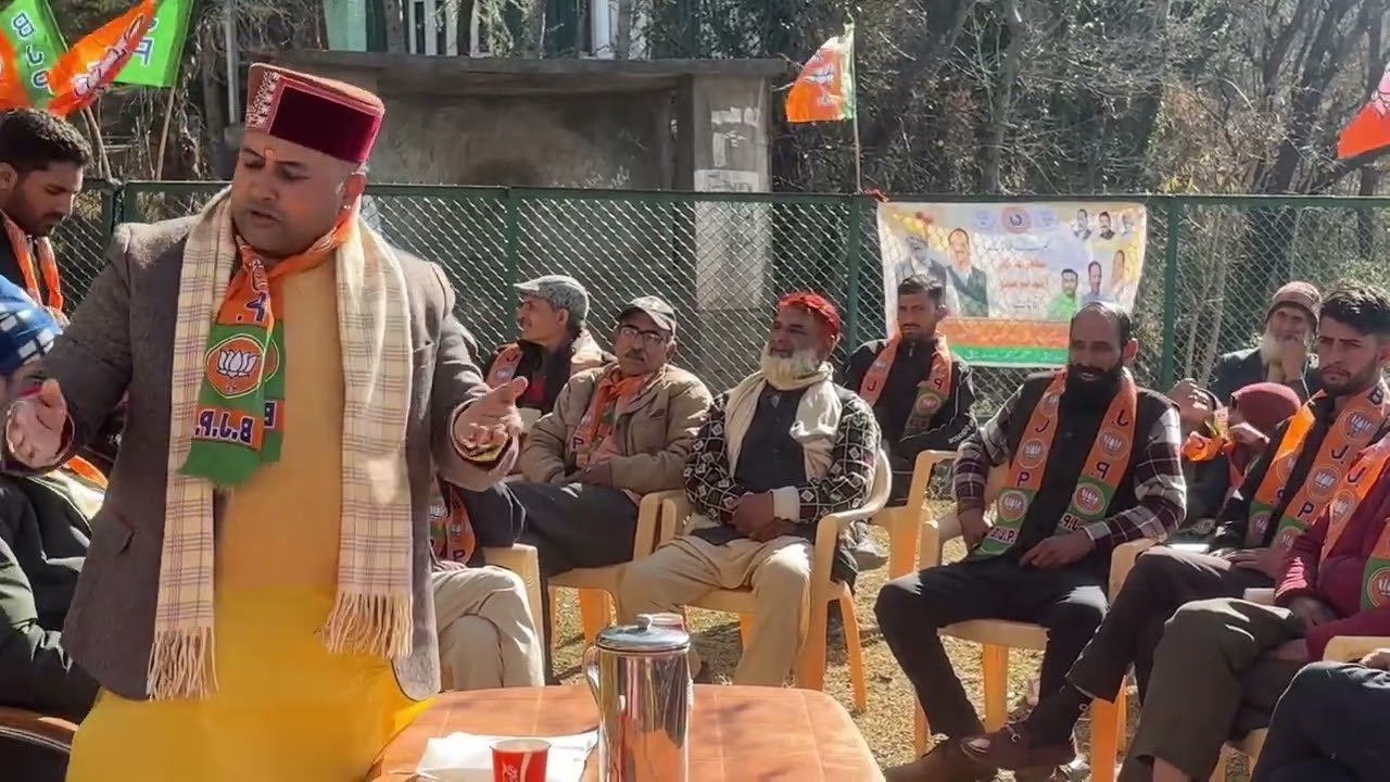 BJP Neelam langa public  meeting today at GANDHRI Chinar park  like comment share video 10k Views ❤️