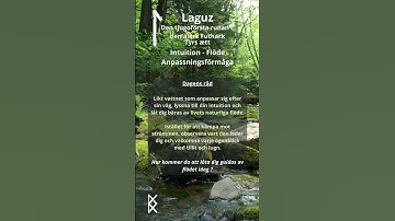 🌊 #Dagens råd: #Laguz 🌊#Runan för #intuition, #flöde och #anpassningsförmåga