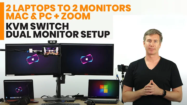 KVM Switch Dual Monitor Setup – 2 Laptops to 2 Monitors – Mac & PC + Zoom
