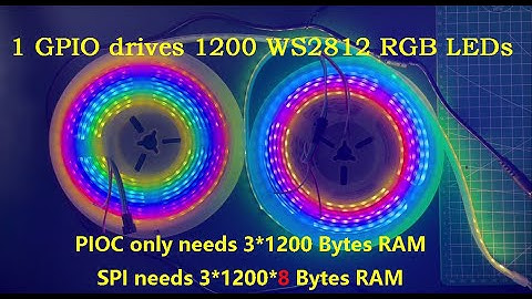 #21-One GPIO of PIOC Drives 1200 WS2812 RGB LEDs