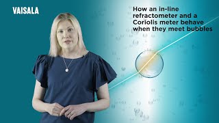 How an in-line refractometer and a Coriolis meter behave when they meet bubbles