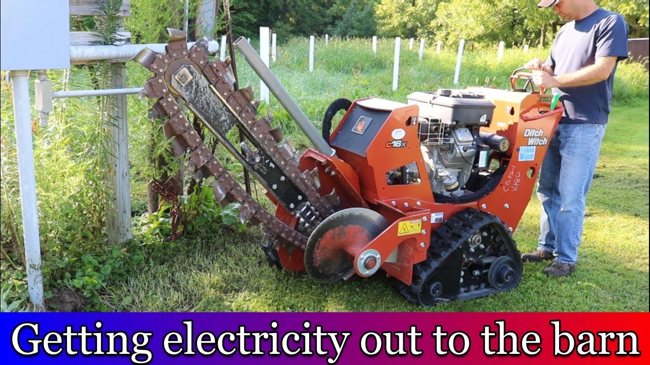 Trenching In Underground Electric Service To The Bank Barn Youtube