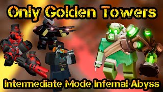 Golden Towers in Intermediate Mode Infernal Abyss Roblox Tower Defense Simulator screenshot 3