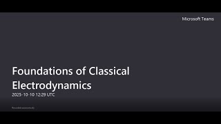 Famous Electrodynamics Tutorial session Week 12 Profile