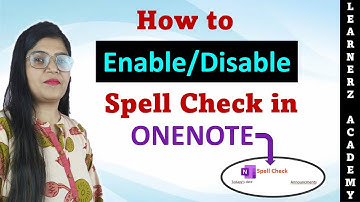 How to Enable / Disable Spell Check in OneNote