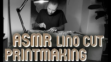 Unintentional ASMR | Lino cut Printmaking process by Emils Salmins