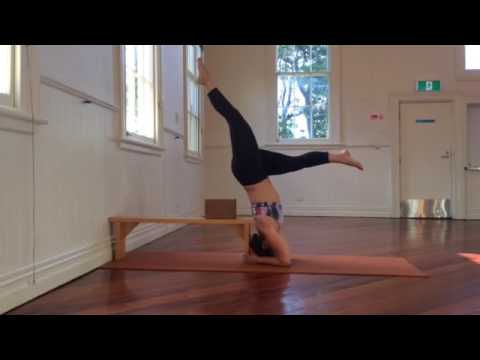 SUZI CARSON yoga video series: how to drop back on a yoga bench - part 1