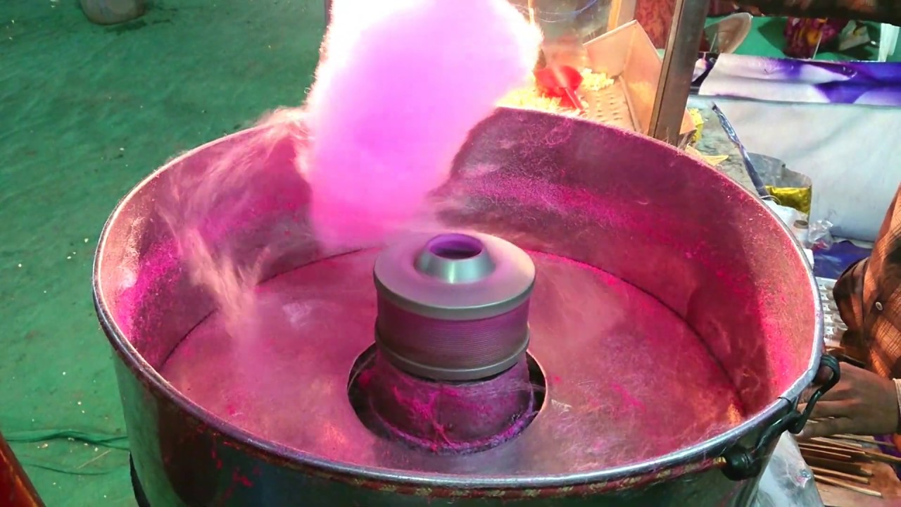 Sugar Cotton Candy Floss make in machine, buddhi ke baal, बुद्धि के बाल  video - YouTube