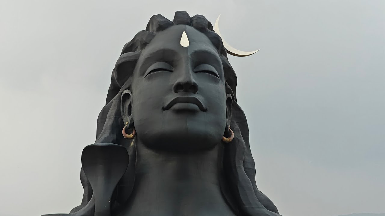 adiyogi Shiva night view, and with laser light show adiyogi youtube 