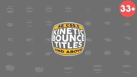 KINETIC BOUNCE TITLES PACK ► [ AFTER EFFECTS TEMPLATES ]
