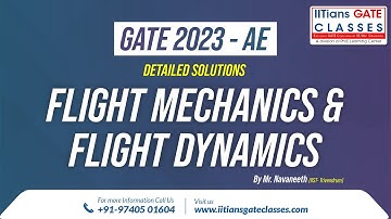 GATE 2023 Aerospace Engineering Question Paper |Flight Mechanics Solutions | GATE AE Online Lectures