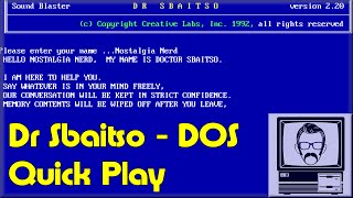 Dr. Sbaitso MS-DOS Soundblaster Doctor Quick Play | Nostalgia Nerd