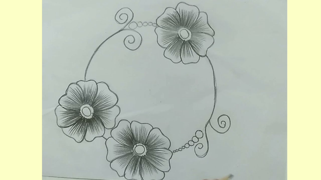 Flower Drawing Circle Pattern flower floral monochrome png  PNGEgg