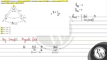 A current loop, having two circular arcs joined by two radial lines is shown in the figure. It c...