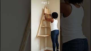 From Empty Wall to Dream Home Office! ✨ #DIYProject"CornerDesk #AFrameShelf #SmallSpaceSolutions