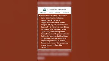 USDA warns no SNAP benefits Nov. 1 as shutdown drags on