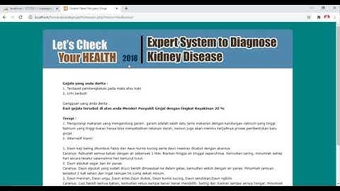 SISTEM PAKAR FORWARD CHAINING : Diagnosa Penyakit Ginjal