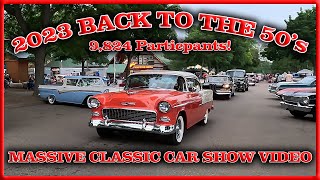 3+ Hours of Classic Cars & Trucks  Back to the 50s Weekend 2023  Hot Rods, Street Rods, 1950s