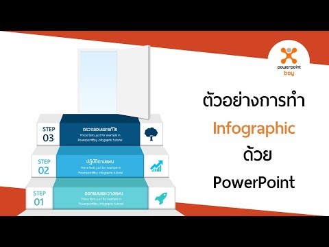 PowerPoint ทำ Infographic ขั้นบันได สวยๆด้วยตัวเอง