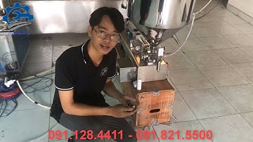 máy chiết rót 1 vòi có gia nhiệt, cánh khuấy - Máy chiết rót mỹ phẩm giá rẻ/ By bán máy công nghiệp