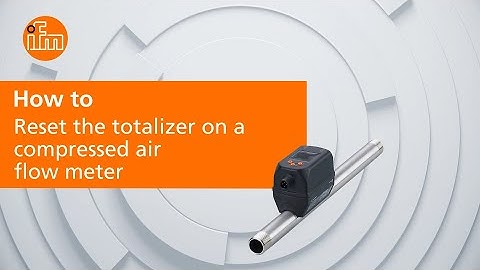 How to reset the totalizer on a compressed air flow meter